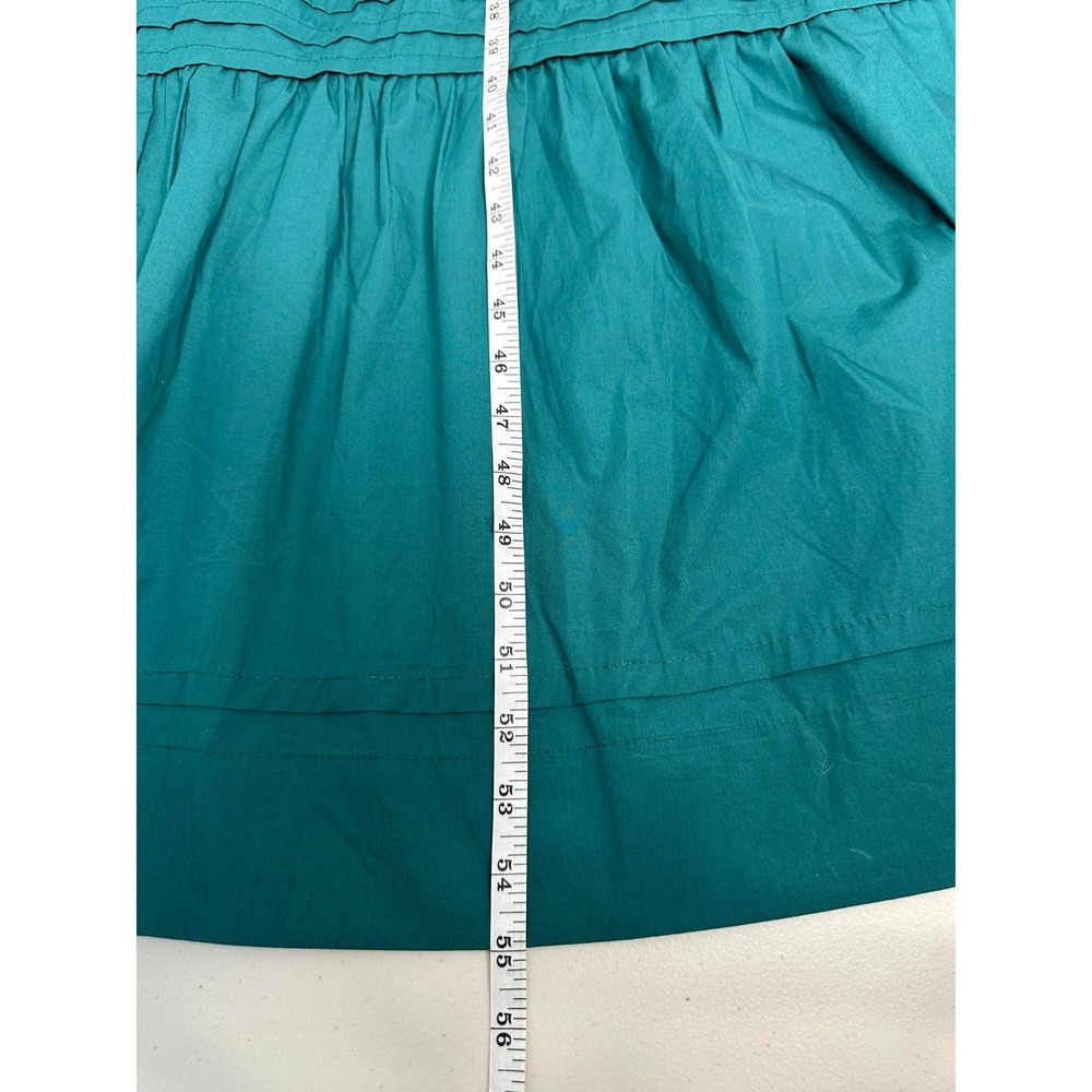 Quince Organic Cotton Tiered Maxi Dress Womens L Garden Green Smocked Waist - Picture 10 of 12